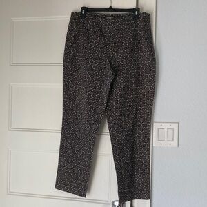 J. Jill Black Gray Cream Geometric Print Pants